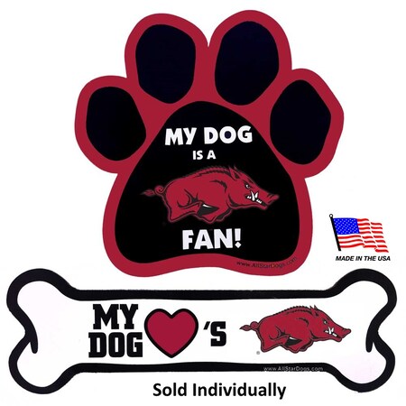 All Star Dogs Arkansas Razorbacks Car Magnets - Paw ASARK5000CM-0002